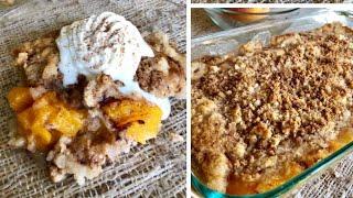 Easy Streusel Top Peach Cobbler