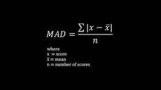 mean absolute deviation formula