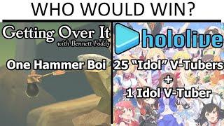 hololive Plays Getting Over It [26 V-Tubers] [HOLOLIVE] [ENG SUB]