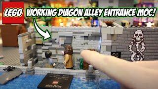 Working Diagon Alley Entrance Wall Moc! Building Lego Hogwarts Part 14