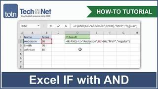 How to use the IF function with the AND function in Excel