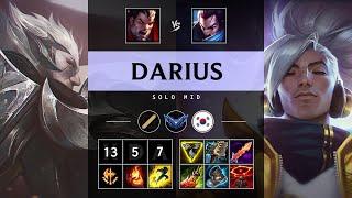 Darius Mid vs Yasuo: Triple Kill, Unstoppable - KR Diamond Patch 14.24