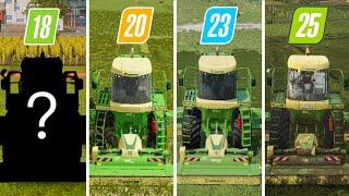 Fs18! Vs Fs20 Vs Fs23 Vs Fs25 | Krone Mower Harvester Use | Timelapse