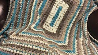 How to Crochet Beginner ORIGINAL Modern Granny Rectangle Blanket