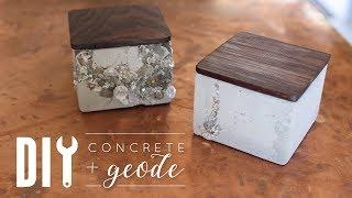 DIY Faux Geode Concrete Containers