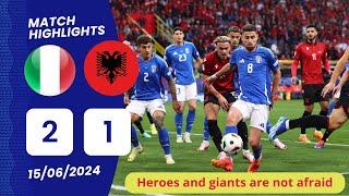 Italy vs Albania (2-1) Highlights: Bastoni, Barella, Bajrami  | Euro 2024