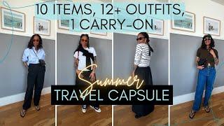 Summer Travel Capsule Wardrobe | Packing Light for a Vacation / Holiday | 10x10 Fashion Challenge