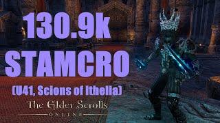 ESO - Stamina Necromancer 130.9k PvE DPS Build (Dot/Spam Rotations) - Scions of Ithelia u41