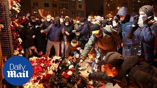 Belarus protest: Candles and condemnation as thousands mourn protester's death