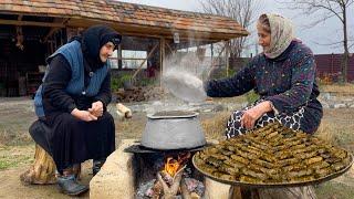 Caucasian Country Life | Grapes Dolma and Badambura Baklava Recipe | Far from Civilization