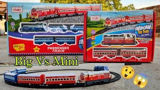 mini Passanger train vs Big Passanger train toy Unboxing and testing , Indian Train toy