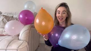 EXTRMEELY LOUD BLOWING UP AND POPPING PEARLISED BALLOONS