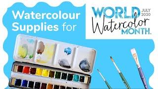 World Watercolour Month Supplies