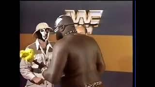 WWF bloopers - Kamala no shows a Mean Gene interview and gets his wrath!