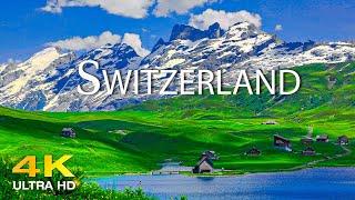 FLYING OVER SWITZERLAND (4K UHD) Amazing Beautiful Nature Scenery & Relaxing Music for Stress Relief