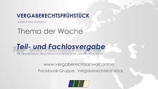 Teil  und Fachlosvergabe