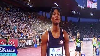 RoShawn Clarke of Jamaica wins 400m Hurdles.  Diamond League Zurich 2024