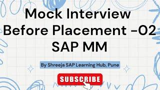 SAP MM Mock interview conducted Before Placement in Infosys | SAP MM | Best SAP Courses in Pune