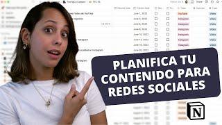 Cómo Planificar Contenido Para Redes Sociales - Tutorial Notion