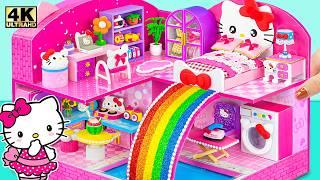 Make Hello Kitty House with Bed, Kitchen Playset, Laundry Set, Rainbow Slide | DIY Miniature House