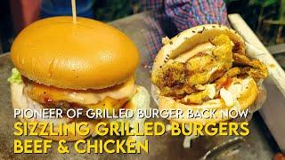 I Tried Craziest Street Burgers | Juicy & Loaded | Pioneer of Street Grilled Burger in Lahore