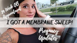 I GOT A MEMBRANE SWEEP! | 39 Week OB Appointment | Pregnancy Updates | Vlog