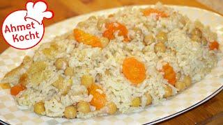 Türkischer Reis mit Kichererbsen | Ahmet Kocht | vegan kochen | Folge 608