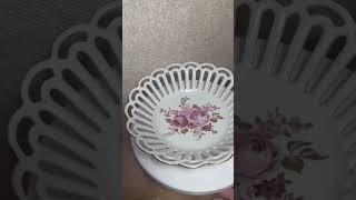 Тарелка немецкая из ажурного фарфора Lichte #винтаж #врек #посуда #ceramic