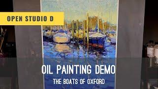 Oil Painting Demo. The Boats of Oxford. Learn Oil Painting with Vlad Duchev