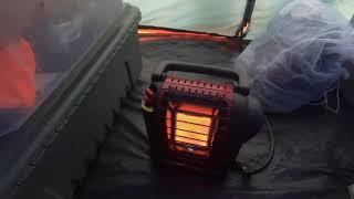 Mr. Buddy Heater inside the Ozark Trail 10 Person Tent