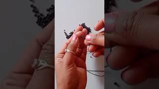 Diy black beads bracelet for girl.handmade bracelet #shorts