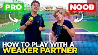 How to Play Pickleball With a Weaker Partner!