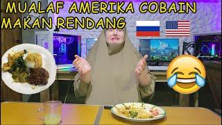 BULE MUALAF AMERIKA NYOBAIN MAKAN RENDANG INDONESIA