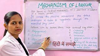 Mechanism of Labour / All steps in Hindi/ Nursing Exams