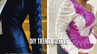 DIY LATEST TRENDY SLEEVE DESIGN| HOW TO CUT AND SEW A SMOCKED SLEEVE; Canadian smocked design