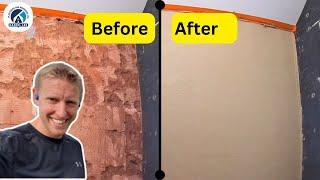 How to apply undercoat plaster to a damaged wall : Thistle Bonding Coat Plaster