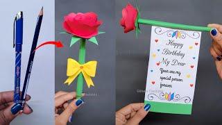 Unique Birthday card for loved ones /Easy birthday card ideas/DIY Paper Flower BOUQUET