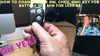 GM, CHEV, GMC KEY FOB BATTERY SWAP IN 1 MIN