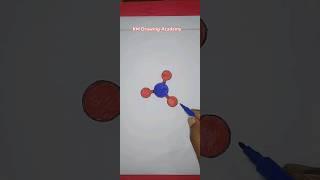 Molecule Model Drawing  #shorts #youtubeshorts #shorstfeed #shortvideo #art #drawing