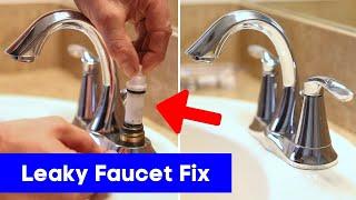 Fix a Leaky Bathroom Faucet | Replace Faucet Cartridge | Quick & Easy Home Repair