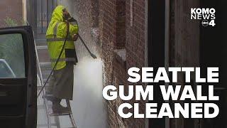 Seattle Gum Wall gets 1st cleaning since 2019