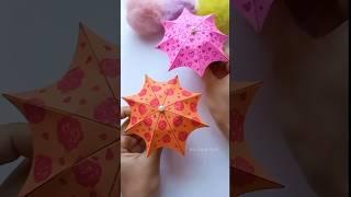 Making Super Cute mini paper Umbrella! #diy #craft #shorts