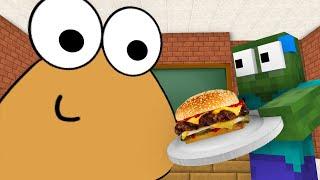 Monster School : POU COOKING - Minecraft Animation