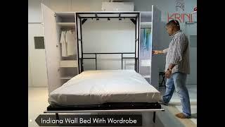 Wall Bed #wallbed #wallbedwithwardrobe #wardrobe #spacesavingfurniture #krini #krinifurniture