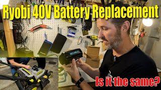 Ryobi 40v replacement battery from SooTool.  Is it really the same?  Let's find out!