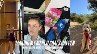 ACHIEVING MY MARCH GOALS | getting back into running, being productive, healthy meals