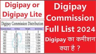 Digipay/Digipay Lite Commission List 2024 | Digipay/Digipay Lite Per  Transaction Commission #csc