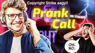 TRIGGERED INSAAN - Copyright Strike Prank Call on stream