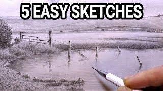 5 Quick & Easy Graphite Sketches For Beginners