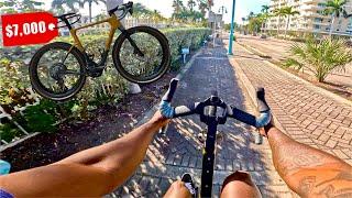 WHEELIES On A $7,000 GRAVEL BIKE! | Tune Up Day at the BIKESHOP!